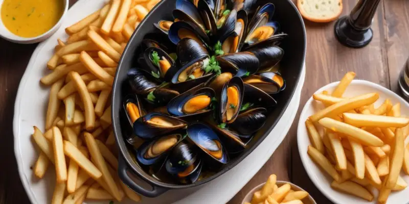 Moules marinières et frites maison