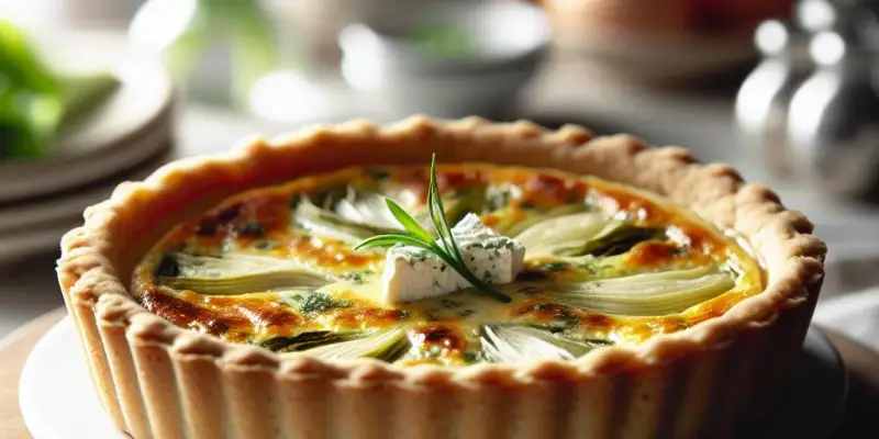 Quiche aux Poireaux et Chèvre (Portion Individuelle)