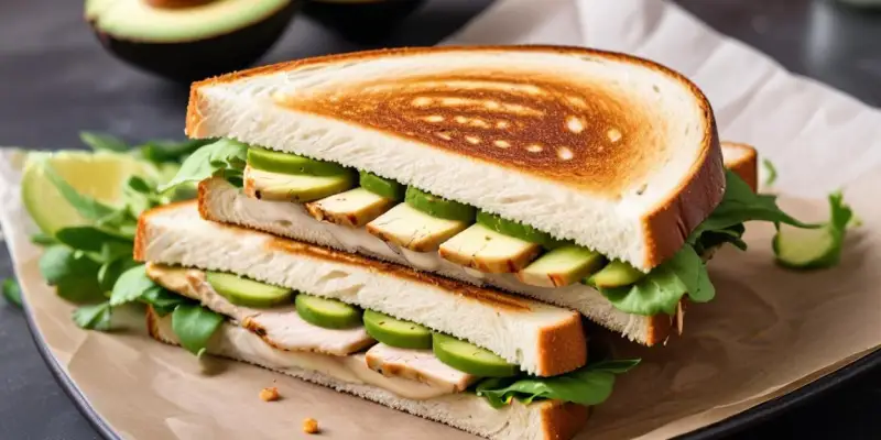 Sandwich au Poulet Grillé, Avocat et Laitue