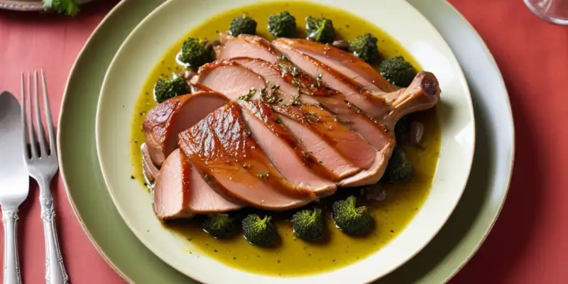 Magrets de canard au poivre vert