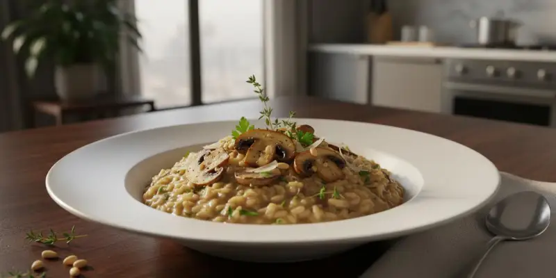 Risotto Crémeux aux Champignons de Paris