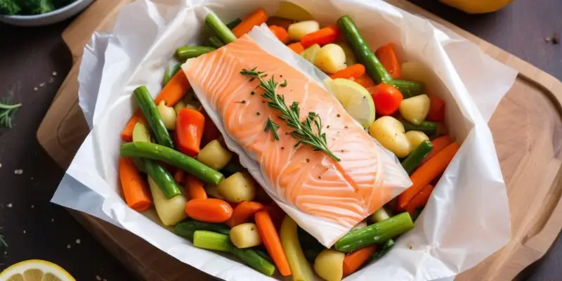 Papillote de Poisson aux Légumes Racines d'Hiver