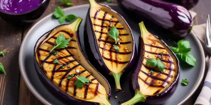 Aubergines grillées au sésame