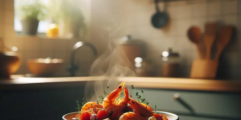 Crevettes Saganaki