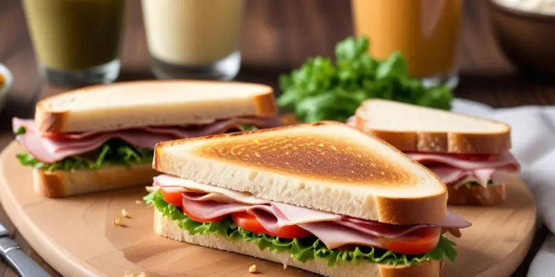 Le Gourmand : Sandwich Jambon, Fromage et Croquant de Légumes