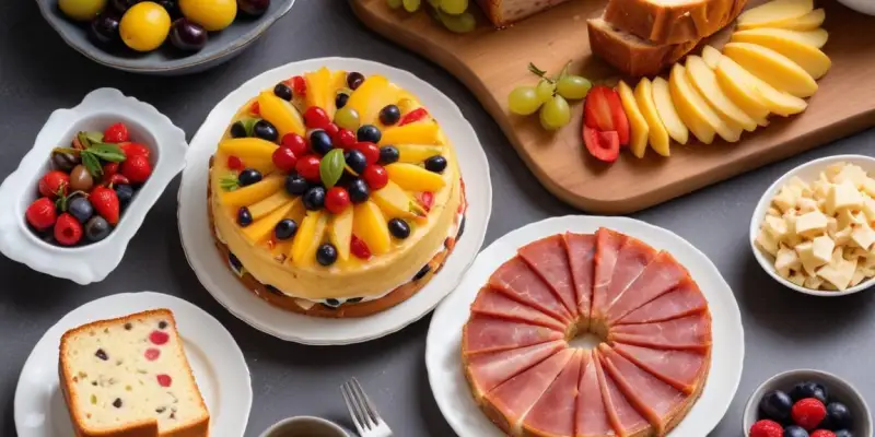 Pique-nique Gourmand: Cake aux Olives et Jambon, Salade de Fruits Frais