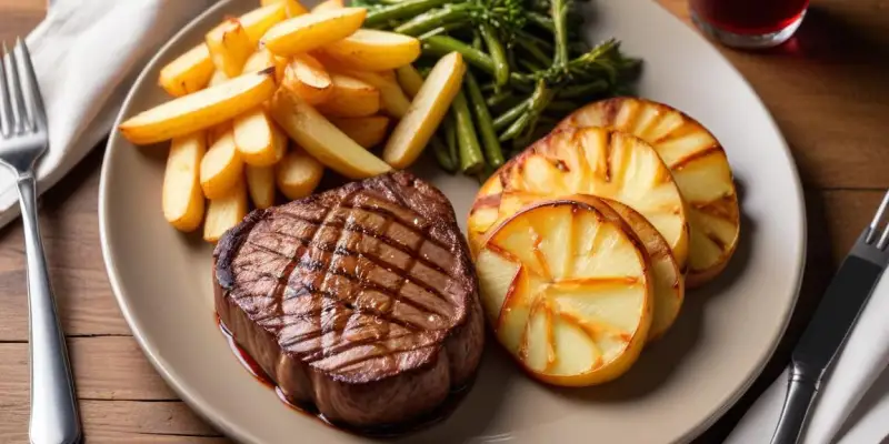 Steak Haché et Pommes de Terre au Four