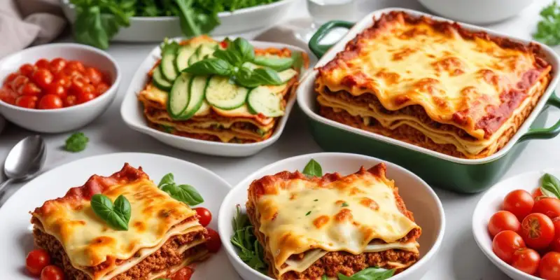 Lasagnes réchauffées et Salade Verte Fraîcheur