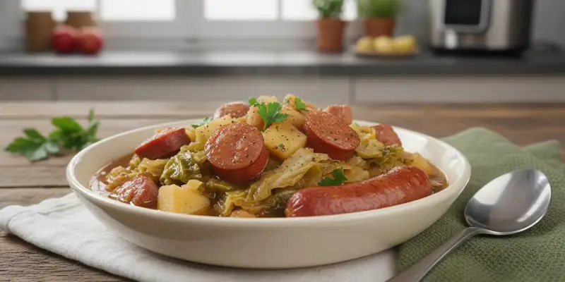 Généreuse Potée au Chou Pomme et Saucisses au Cookeo