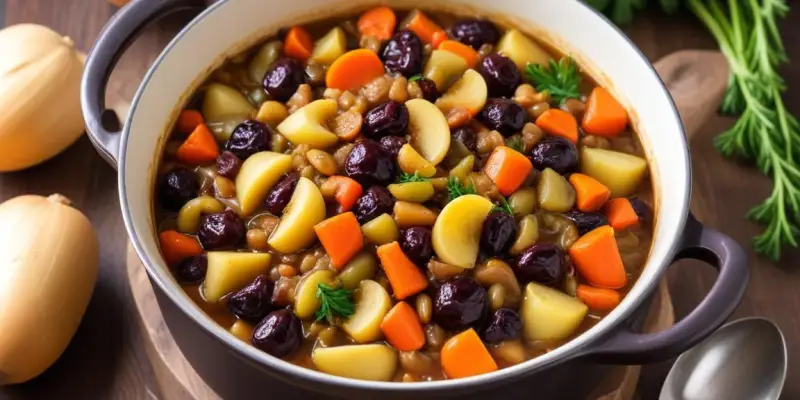 Semoule aux Légumes et Raisins, façon One Pot