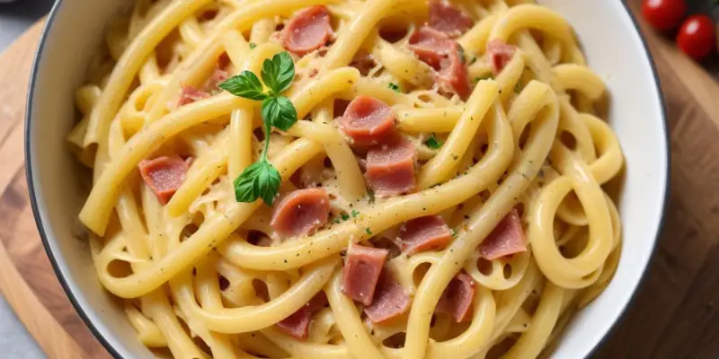 One Pot Pâtes Carbonara Facile (Sans Crème)