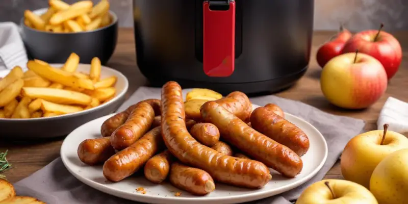 Saucisses de Montbéliard et Pommes de Terre Croustillantes à l'Air Fryer