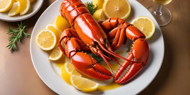 Homard grillé au beurre citronné