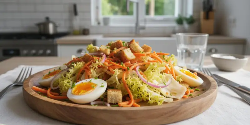 Salade Croquante du Nord aux Carottes, Endives et Œuf Mollet