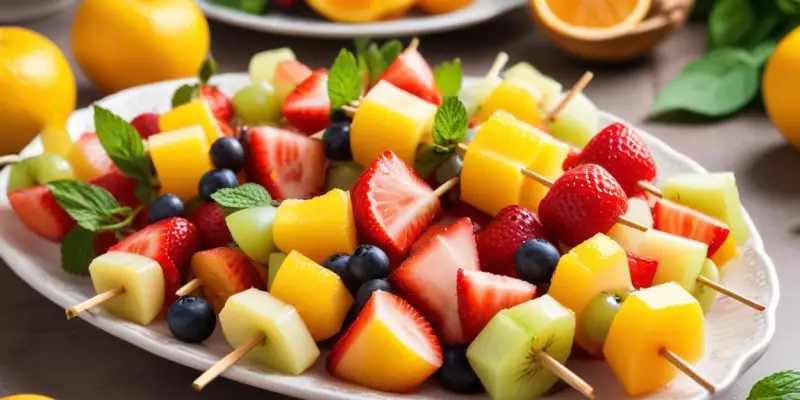 Brochettes Estivales de Fruits Frais Mentholées