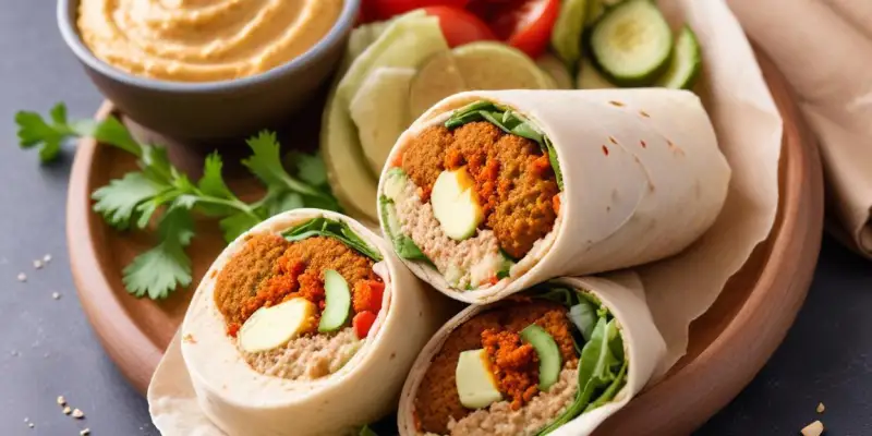 Wrap Gourmand aux Falafels et Houmous