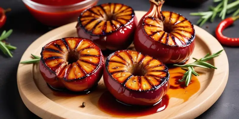Oignons rouges grillés au balsamique