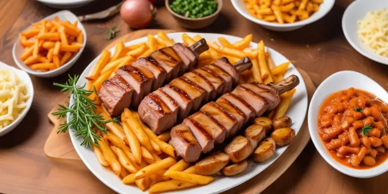 Côtes de porc grillées aux pennes épicées