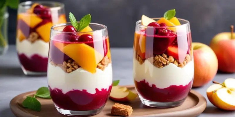 Verrine de Betterave, Pomme et Yaourt Grec
