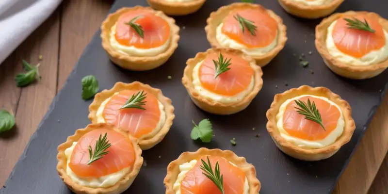 Mini tartelettes au saumon et fromage frais
