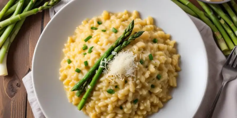 Risotto aux asperges et parmesan