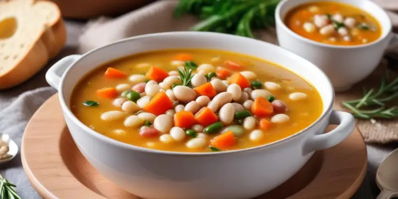 Soupe Rustique aux Haricots Blancs et Légumes d'Hiver