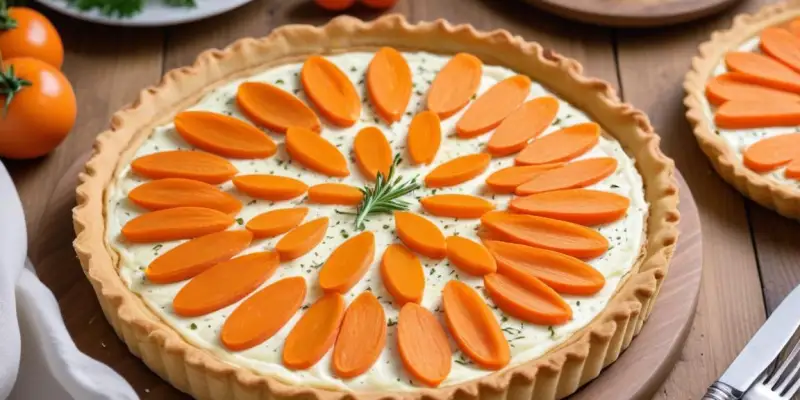 Tarte aux carottes et fromage de chèvre