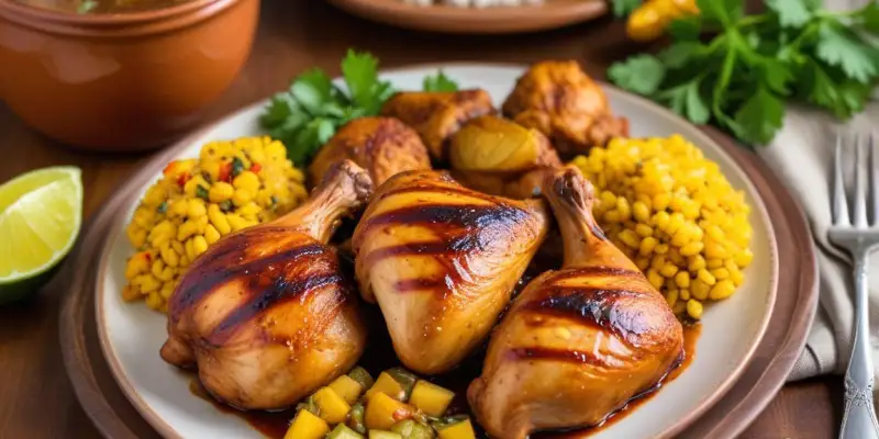 Poulet jerk jamaïcain épicé