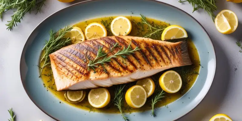 Barramundi Grillé au Citron et aux Herbes