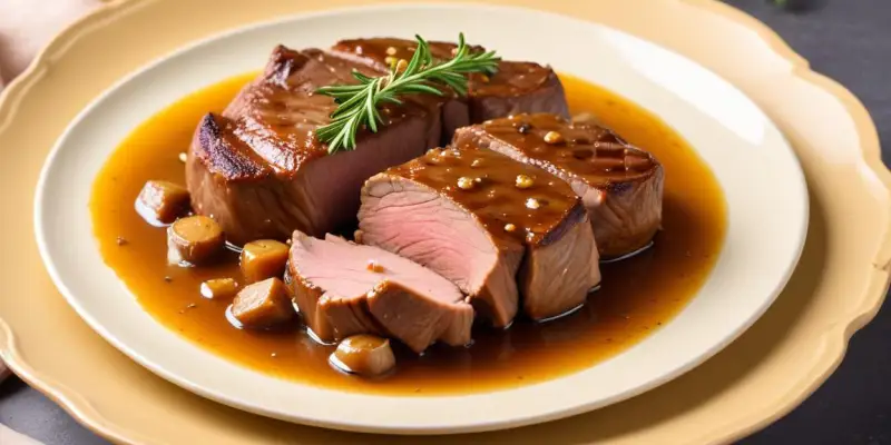 Rôti de Veau au Miel et à la Moutarde