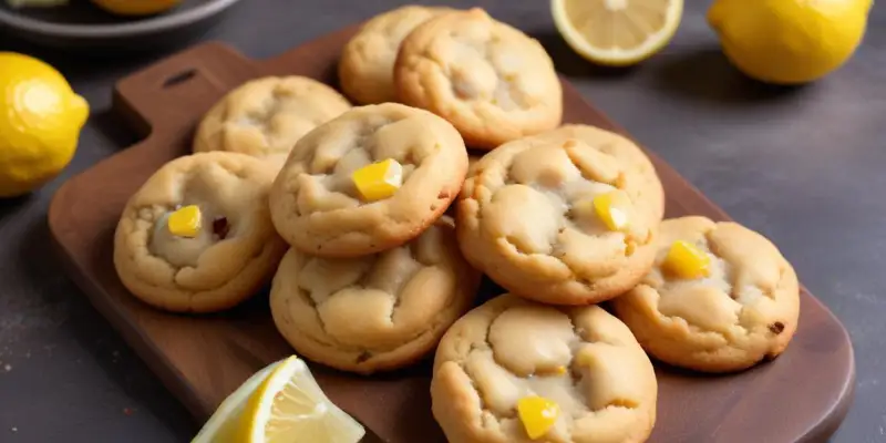 Cookies salés, maquereau fumé et citron confit