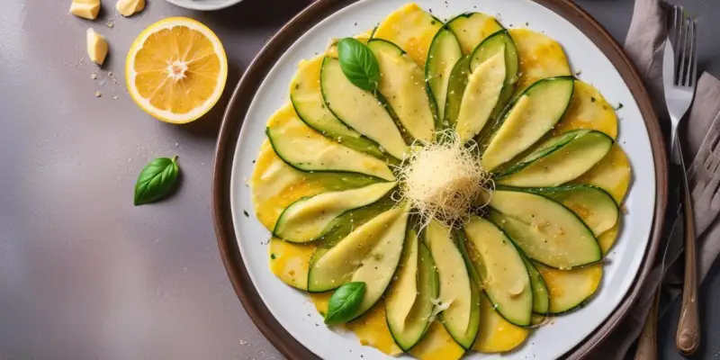 Carpaccio de courgettes au parmesan
