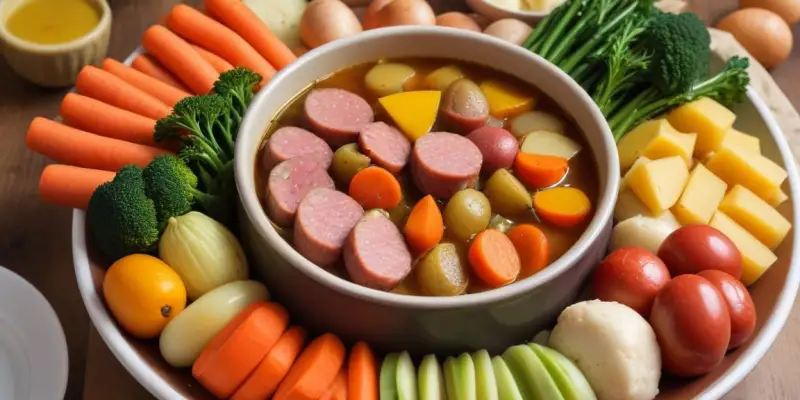 Pot-au-feu de légumes racines et saucisses