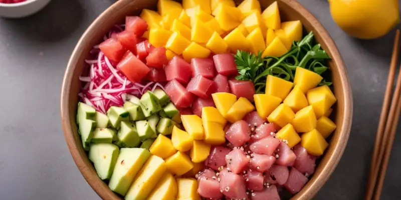 Poke Bowl Exotique au Thon et à la Mangue