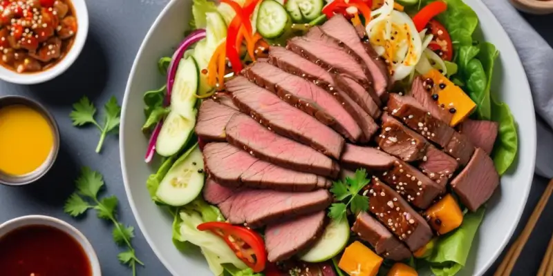 Salade Asiatique au Bœuf Mariné