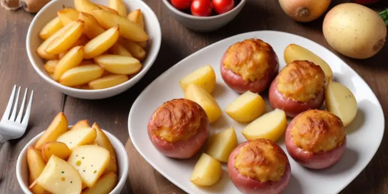Pommes de Terre Farcies à la Chair à Saucisse et au Fromage