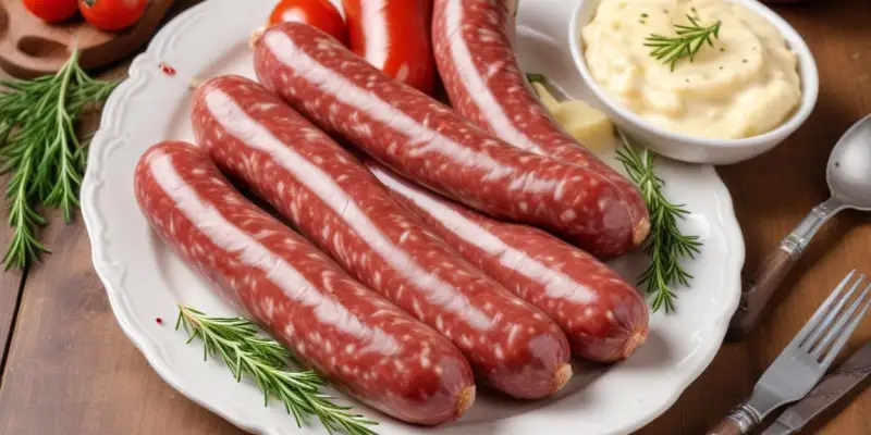 Traditionnelle Saucisse de Montbéliard Pochée