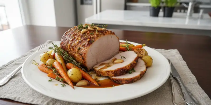 Rôti de Porc Traditionnel au Thym et à l'Ail