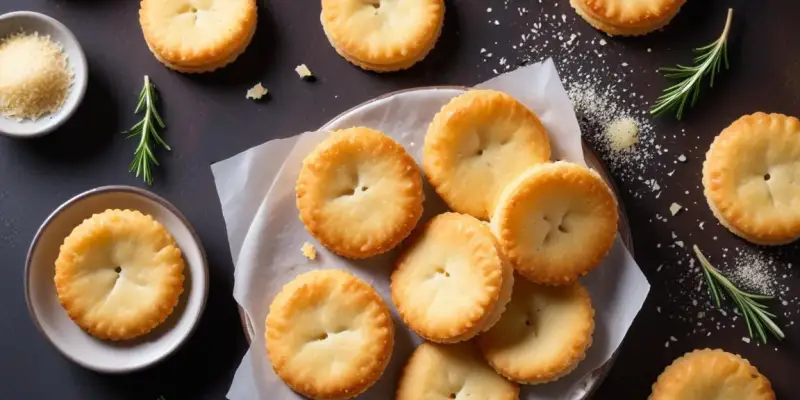 Sablés croustillants au parmesan et thym