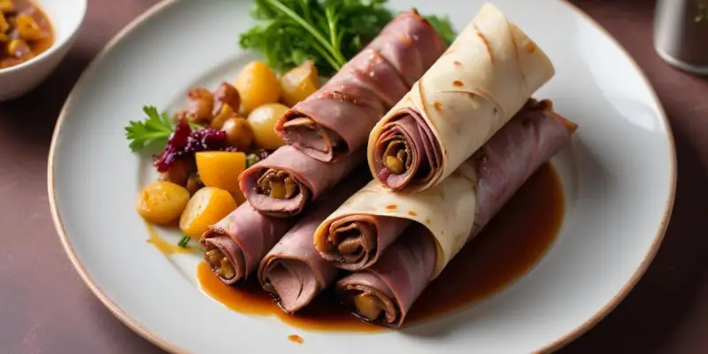 Wrap au Magret de Canard Fumé et Confit d’Oignons