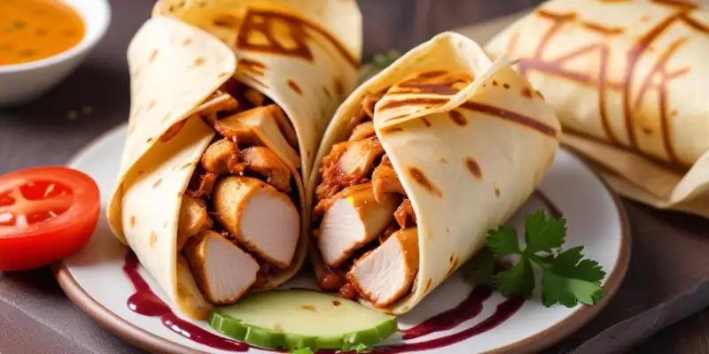 Wrap au Poulet Croustillant et Sauce Barbecue