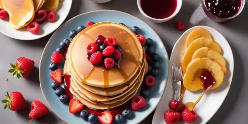 Brunch : Pancakes aux fruits rouges et sirop d'érable