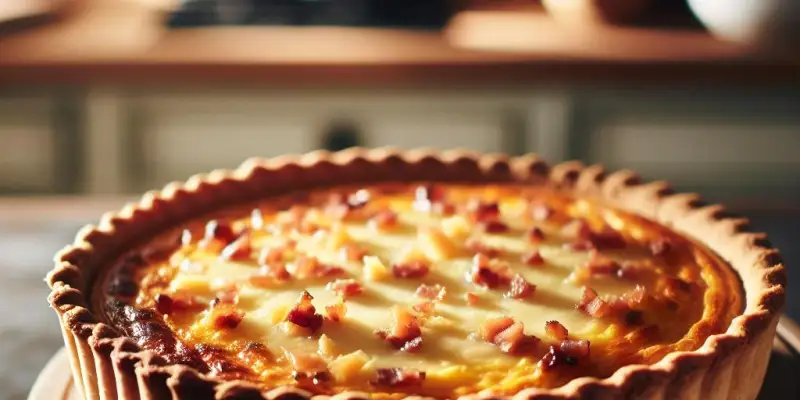 Quiche Lorrain au Comté et Lardons