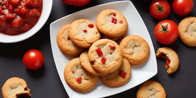 Cookies Salés Tomates Confites et Oignon Rouge
