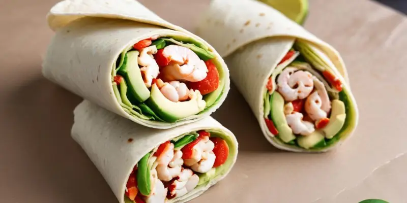 Wraps au crabe frais et avocat
