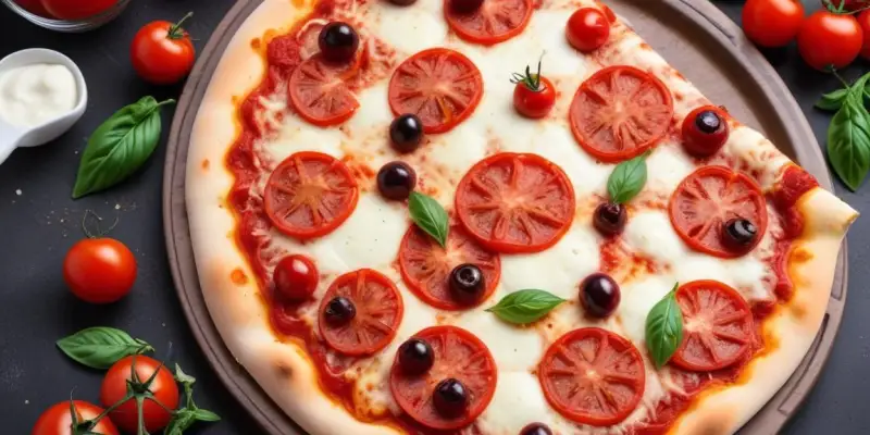 Pizza Pistou aux Tomates Cerises et Mozzarella