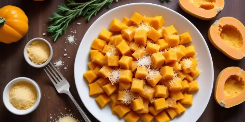 Pâtes Crémeuses à la Courge Butternut et Parmesan