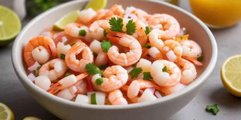 Ceviche de crevettes aux agrumes