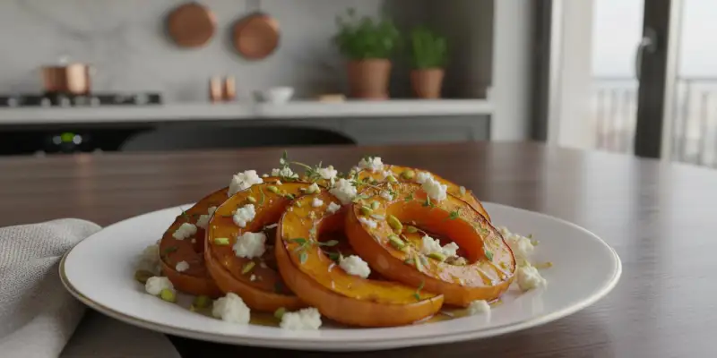 Rôti de Potimarron à la Feta et au Miel