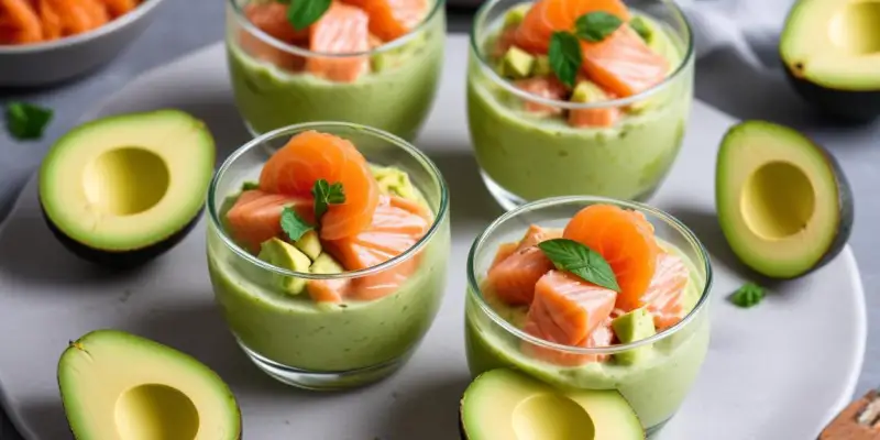 Verrines Fraîcheur au Saumon et Avocat Citronné
